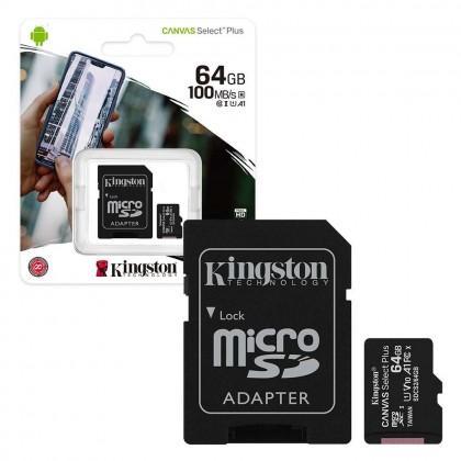Kingston 64GB microSDHC Canvas Select Plus 100MB/s